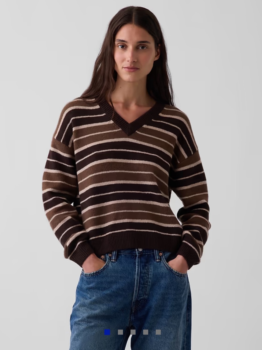 NWT GAP CashSoft Oversized V-Neck Sweater Size L
